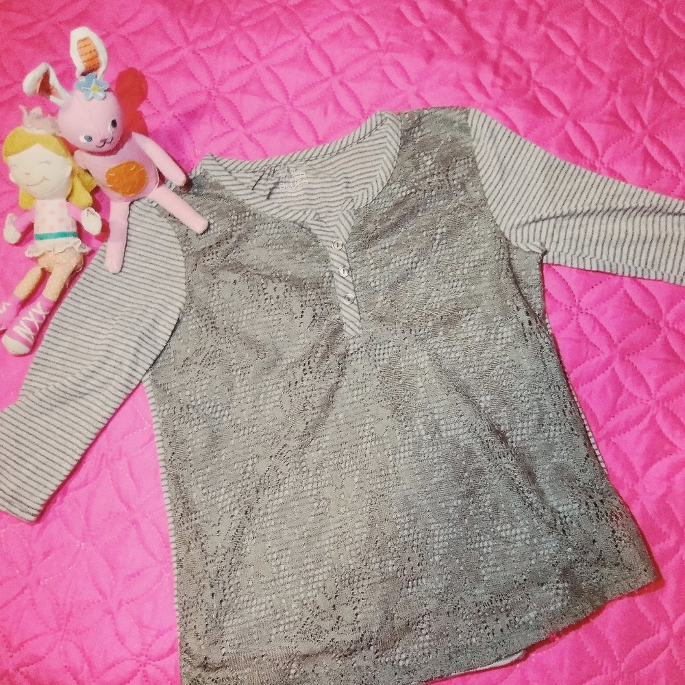 Girl's Long Sleeve Striped Top